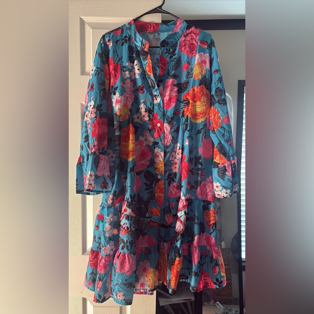 Floral Button-Up Dress